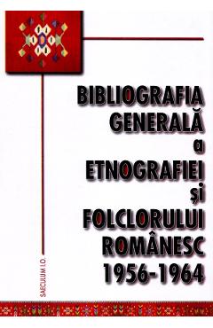 Coperta cărții 'Bibliografia generală a etnografiei și folclorului românesc 1956-1964'