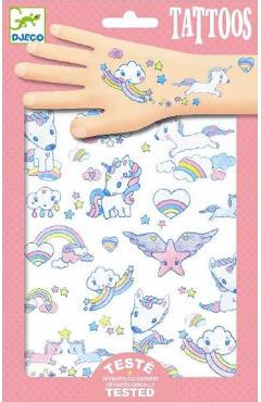 Unicorns Glitter Tattoos. Tatuaje cu unicorni