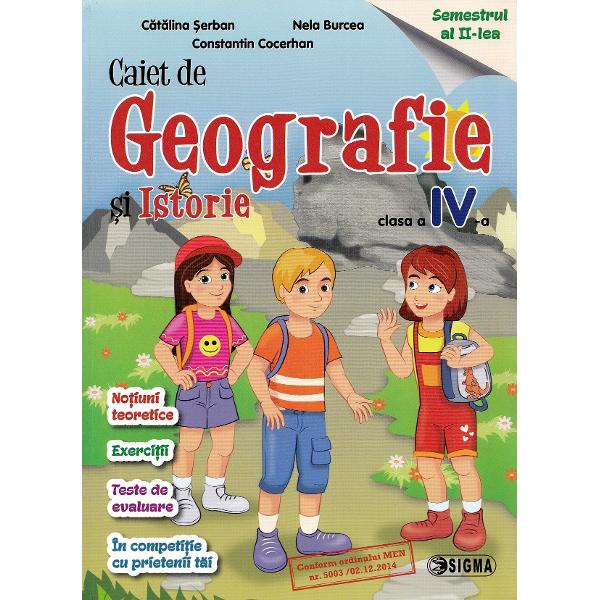 Geografie si istorie - Clasa 4 Sem.2 - Caiet - Mihai Manea