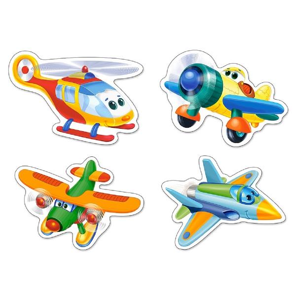 Puzzle 4 in 1. Funny Planes