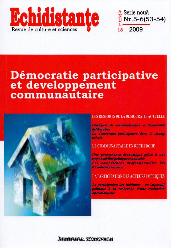 Revista Echidistante. Democratie participative et developpement communautaire Nr. 5-6 (53-54) 2009