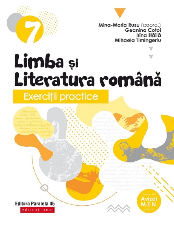 Exercitii practice de limba si literatura romana - Clasa 7 - Mina-Maria Rusu