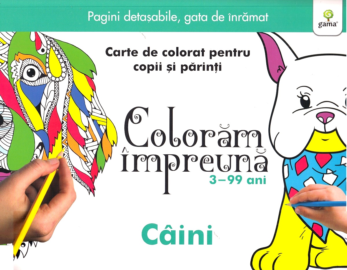Coloram impreuna: Caini. Carte de colorat pentru copii si parinti