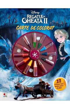 Disney. Regatul de gheață II. Carte de colorat. 12 creioane mici pentru mâini de pitici