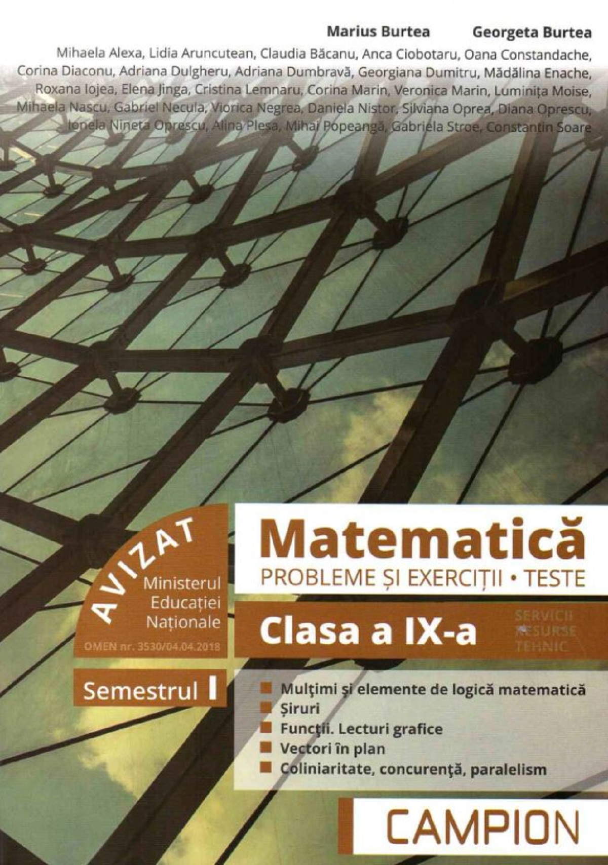 Matematica. Probleme si exercitii. Teste -  Clasa 9 Sem.1 - Marius Burtea, Georgeta Burtea