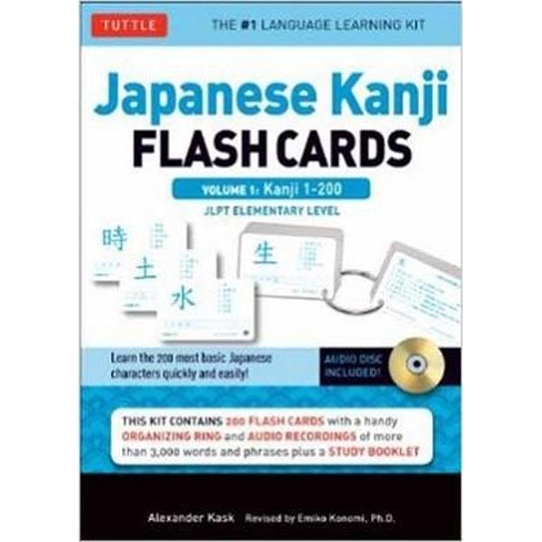 Japanese Kanji Flash Cards Kit Volume 1: Kanji 1-200: JLPT Elementary Level