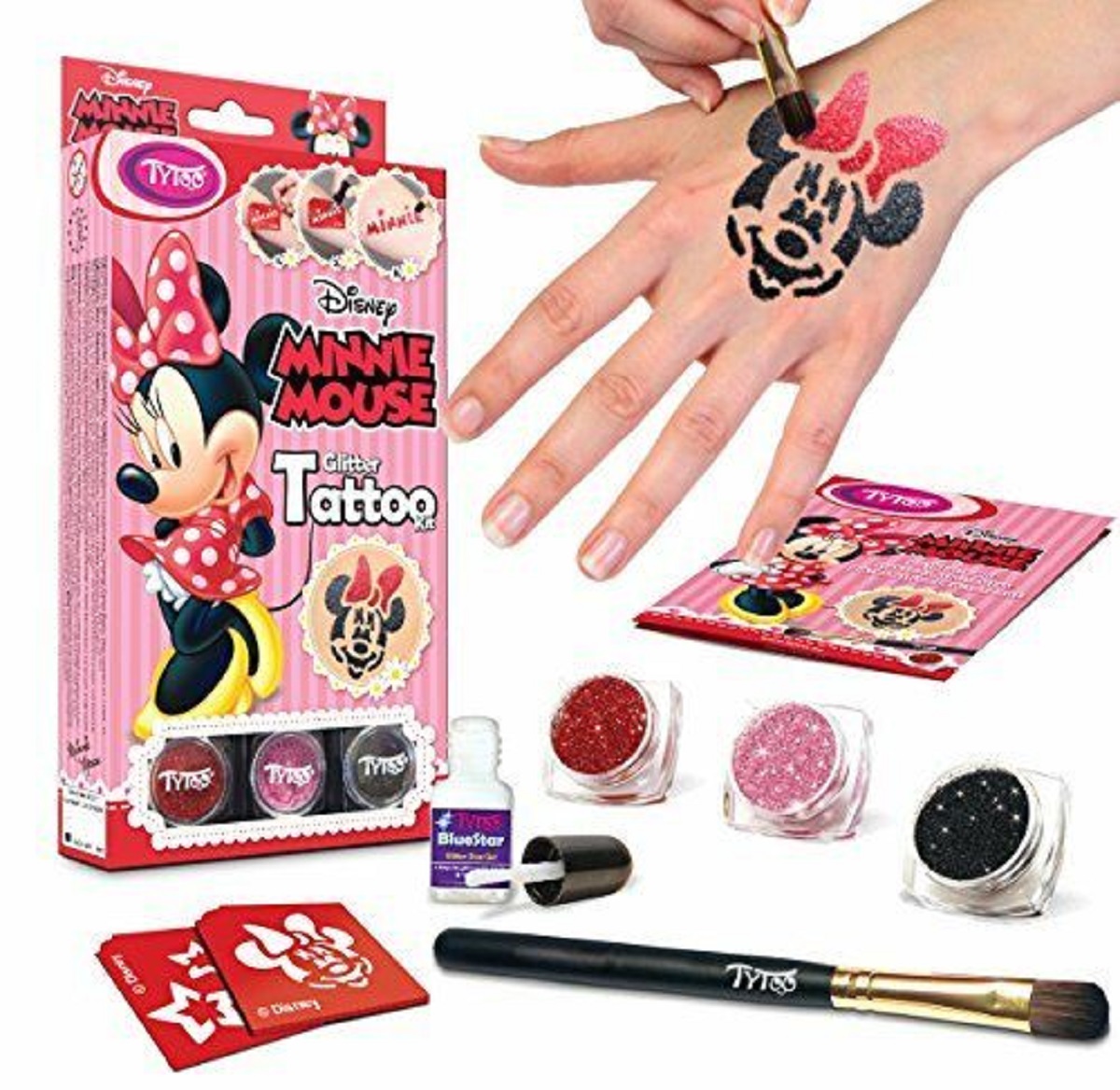 Glitter Tattoo Kit: Minnie Mouse. Tatuaje cu sclipici: Minnie