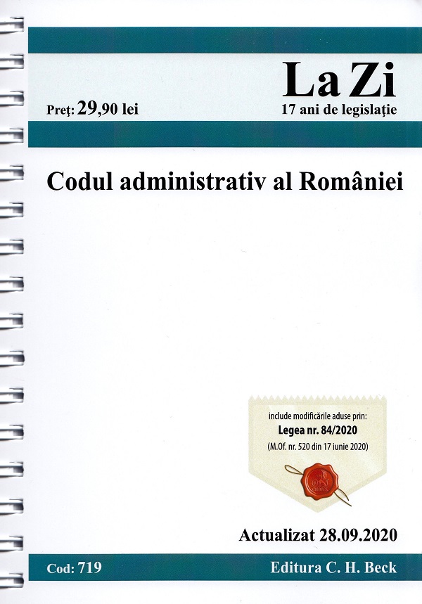 Codul administrativ al Romaniei Act. 28.09.2020