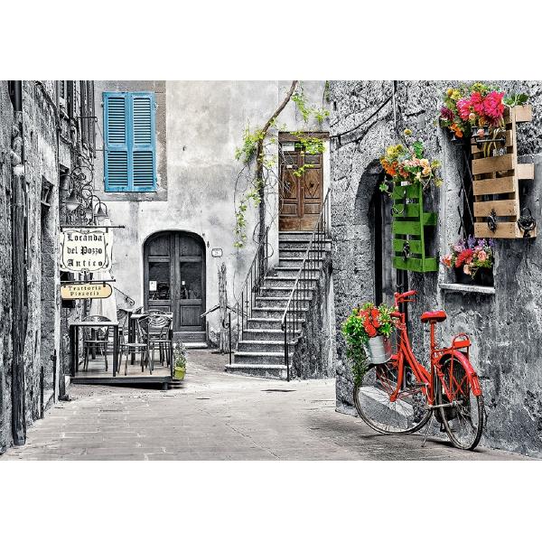 Puzzle 500. Charming Alley with Red Bicycle