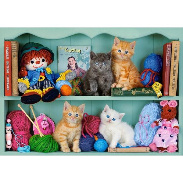 Puzzle 500. Kitten Shelves