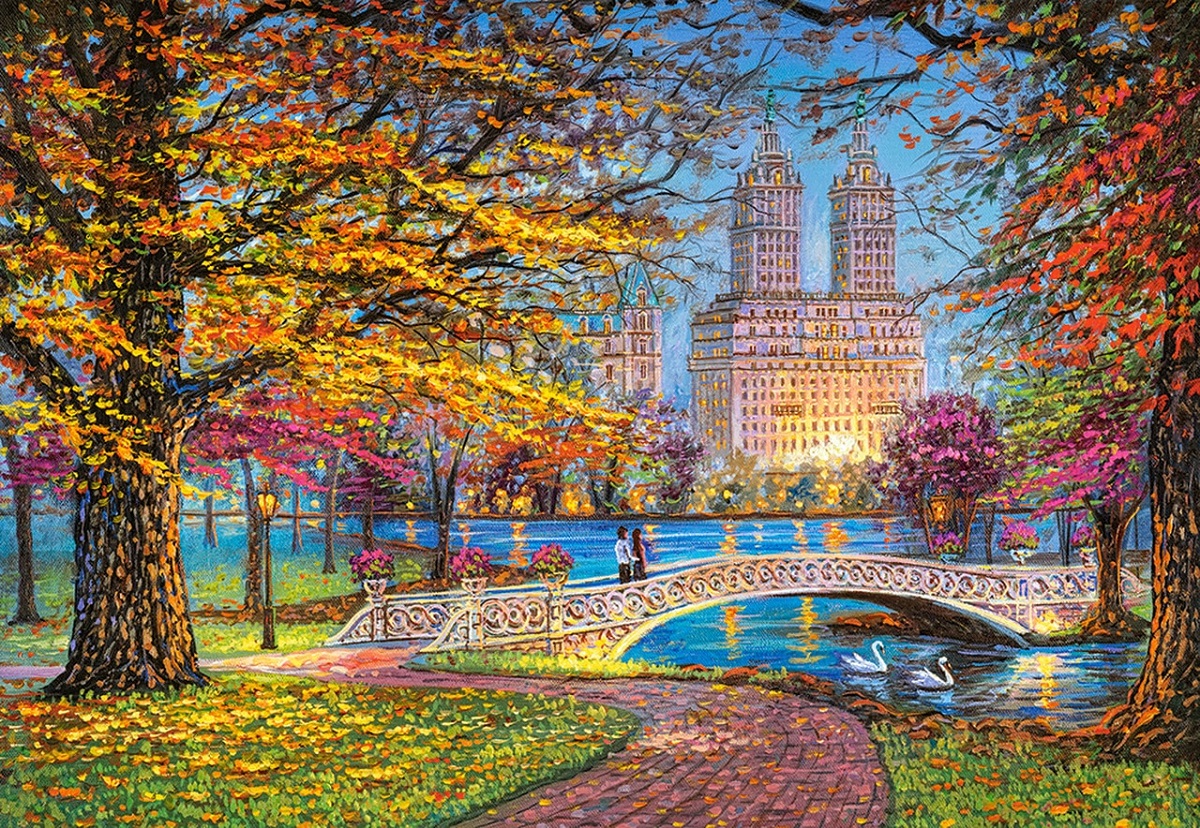 Puzzle 1500. Autumn Stroll Central Park