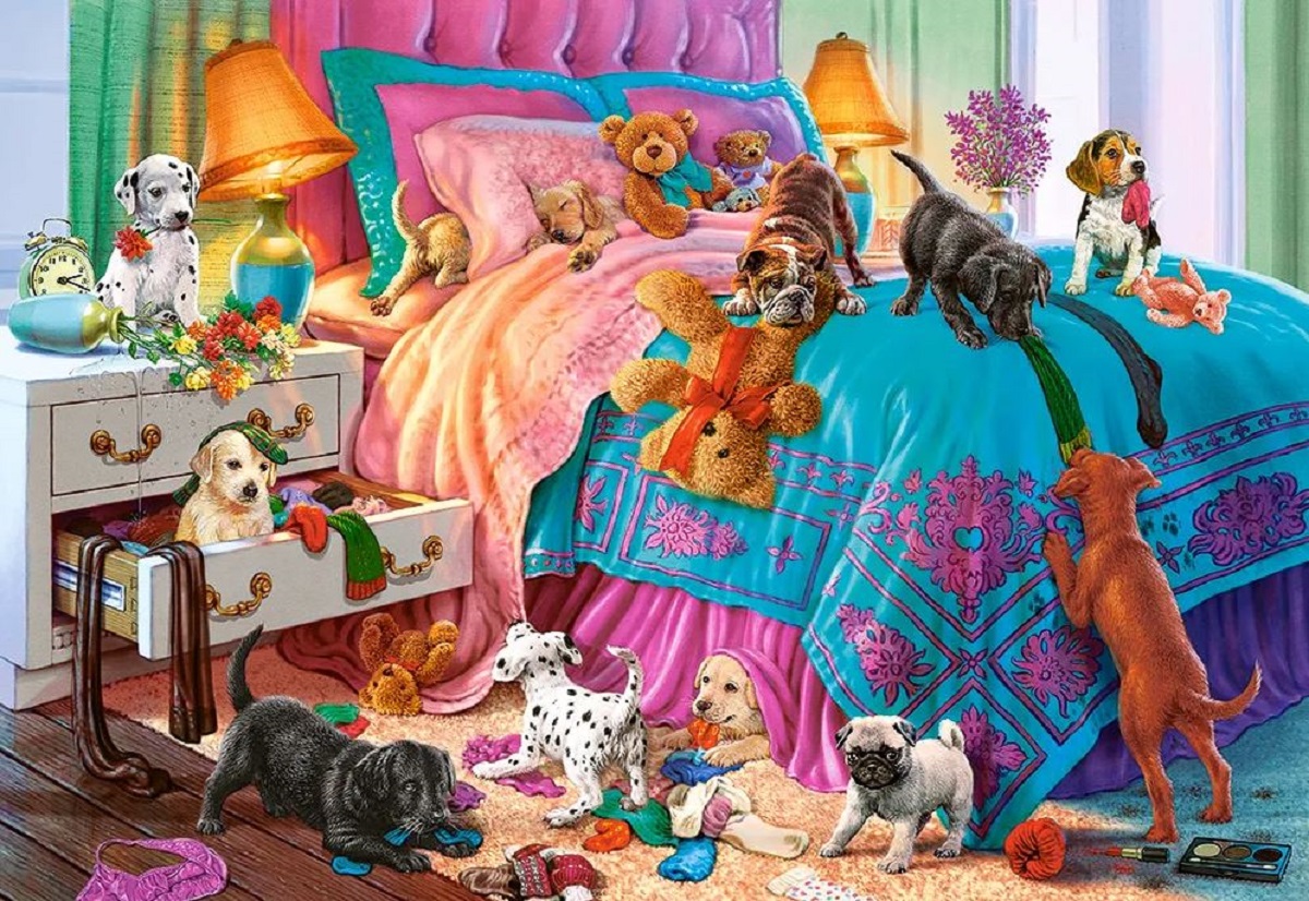 Puzzle 1000. Naughty Puppies
