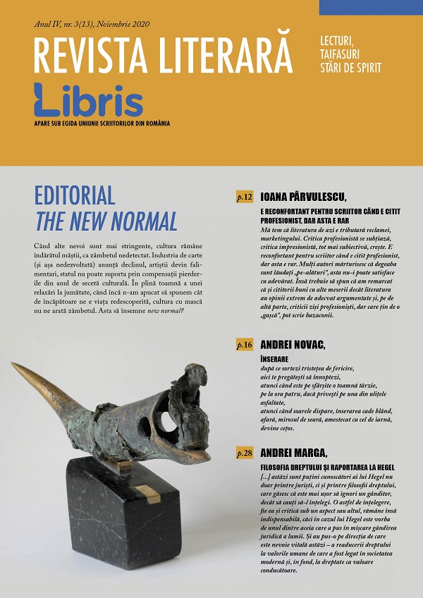 eBook Revista literara LIBRIS 3(13) Noiembrie 2020 - Uniunea Scriitorilor din Romania, filiala Brasov