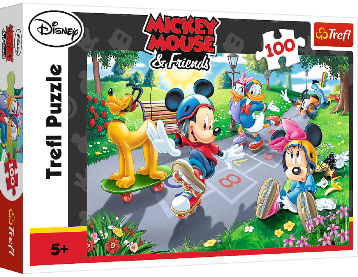 Puzzle 100. Mickey Mouse and Friends. Pe role cu Pluto