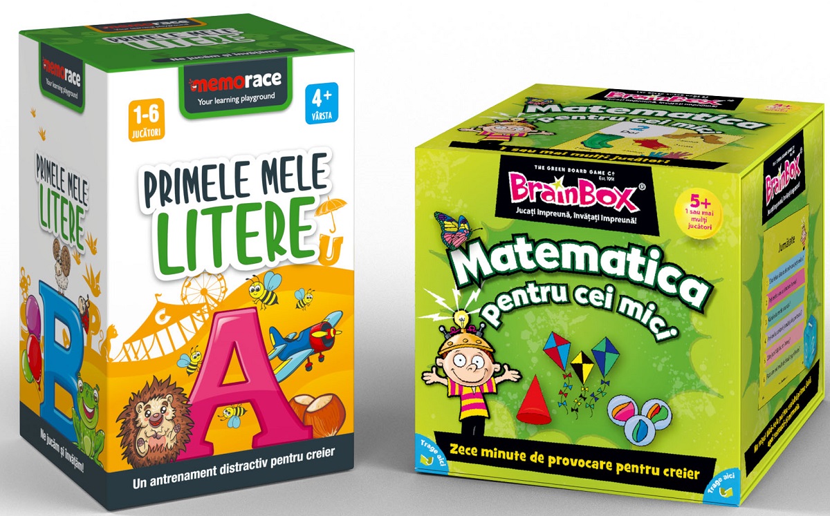 Pachet BrainBox: Matematica pentru cei mici + MemoRace. Primele mele litere