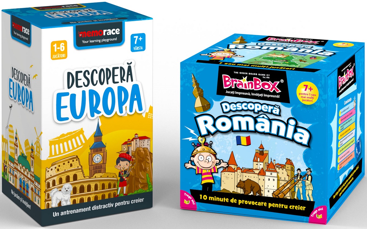 Pachet Brainbox: Descopera Romania  + MemoRace: Descopera Europa