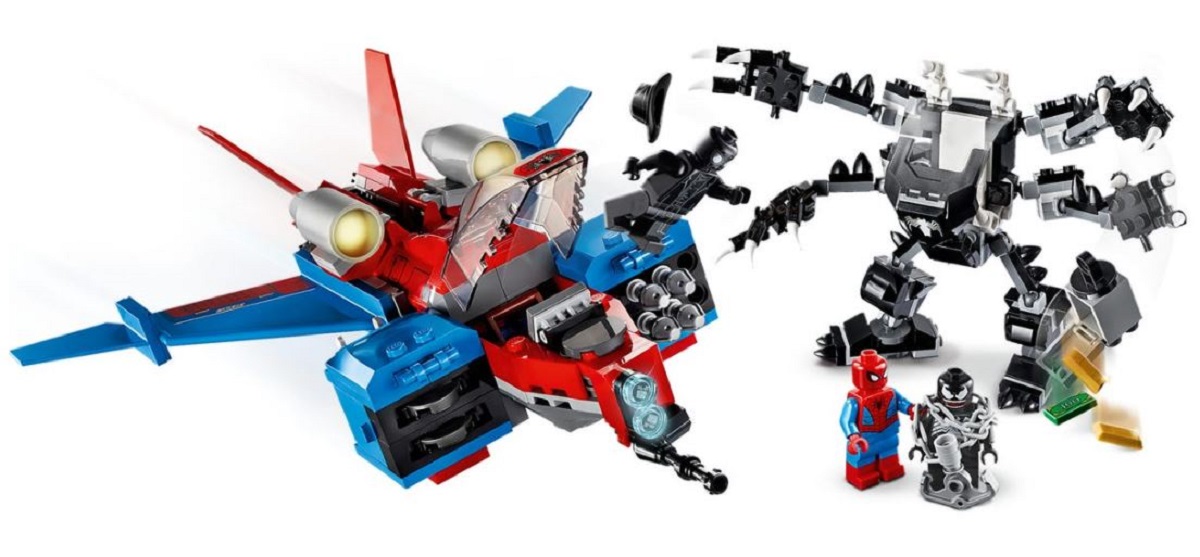 Lego Marvel Spiderman. Spiderjet contra Robotul Venom