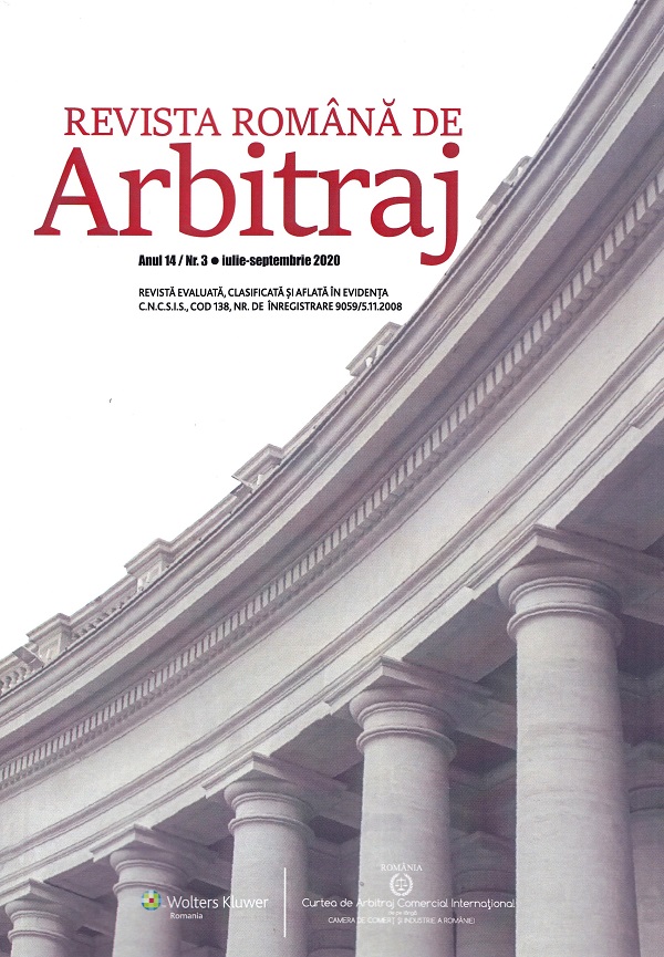 Revista Romana de Arbitraj Nr.3 iulie-septembrie 2020