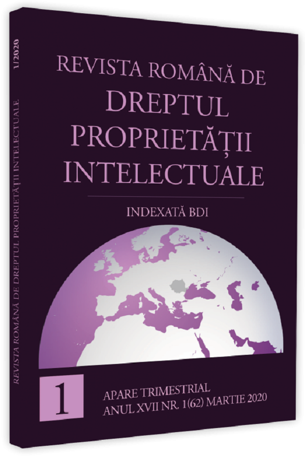 Revista romana de dreptul proprietatii intelectuale Nr.1 martie 2020