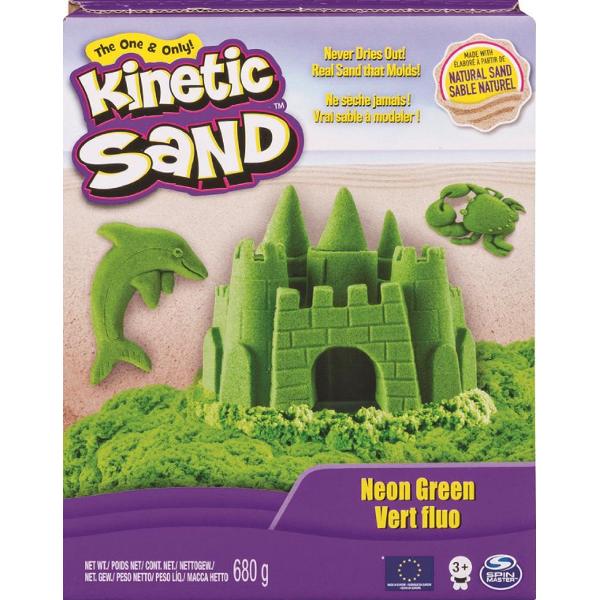 Kinetic Sand Deluze. Nisip kinetic: culori verde-neon