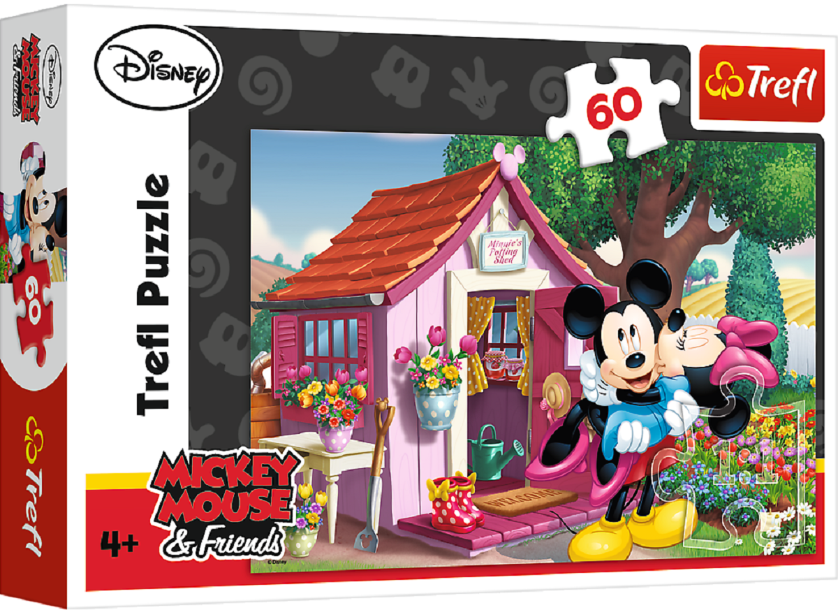 Puzzle 60. Mickey si Minnie in gradina