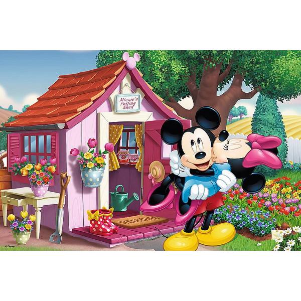 Puzzle 60. Mickey si Minnie in gradina