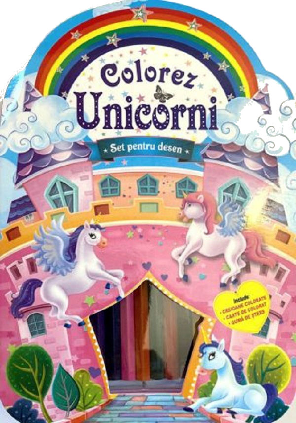 Coperta cărții 'Colorez unicorni'