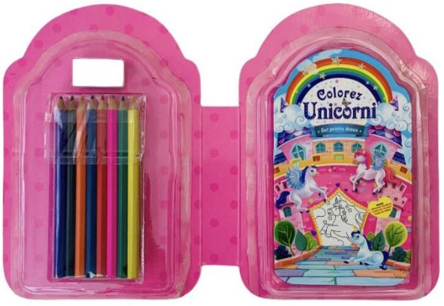 Coperta cărții 'Colorez unicorni'