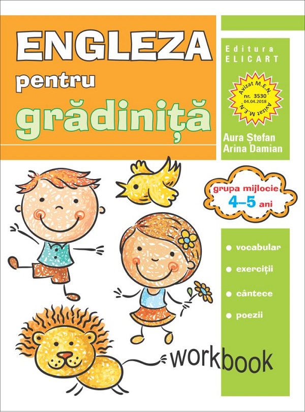Engleza pentru gradinita. Grupa mijlocie 4-5 ani - Aura Stefan, Arina Damian