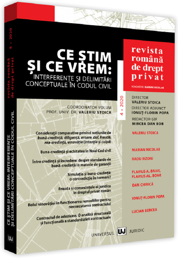 Revista Romana de Drept Privat. Nr. 4/2020