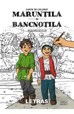 Coperta cărții 'eBook Măruntila și Bancnotila - Carte de colorat - Roxana Bucur'