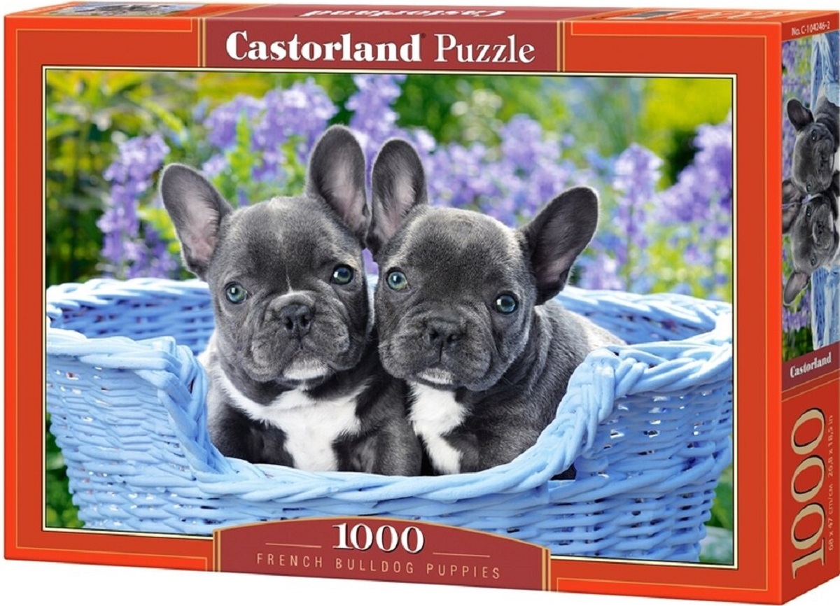 Puzzle 1000. French Bulldog Puppies