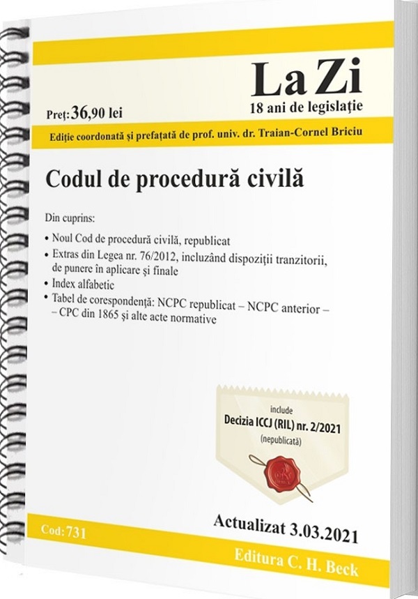 Codul de procedura civila Act.3.03.2021