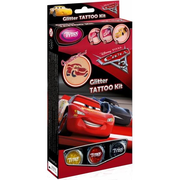 Glitter Tattoo Kit: Cars 3. Tatuaje cu sclipici: Masini 3