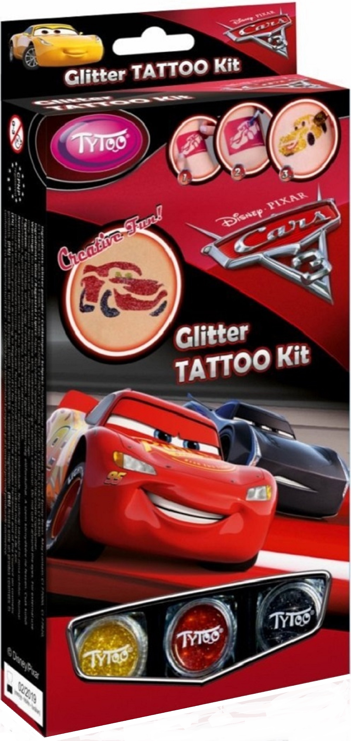 Glitter Tattoo Kit: Cars 3. Tatuaje cu sclipici: Masini 3