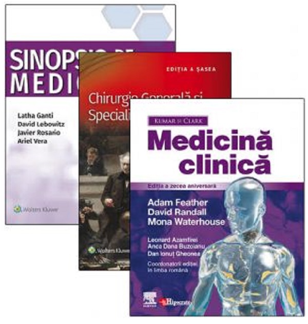 Set 3 carti: Sinopsis de medicina + Medicina clinica + Chirurgie generala