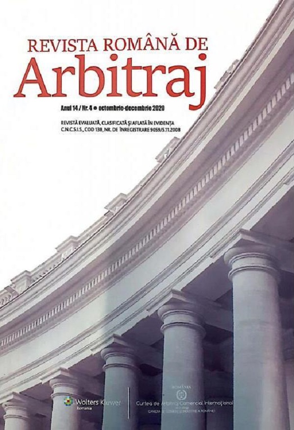Revista Romana de Arbitraj Nr.4 octombrie-decembrie 2020