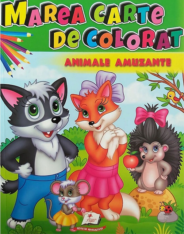Marea carte de colorat: Animale amuzante