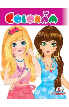 Coperta cărții 'Colorăm fetițe. Violet'