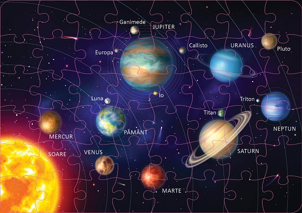 Sistemul solar: puzzle+afis 5-8 ani