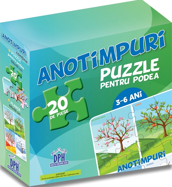 Anotimpuri: puzzle pentru podea+afis 3-6 ani