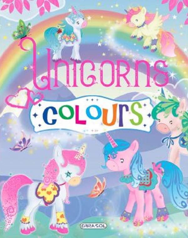 Carte de colorat. Unicorns Colours - mov