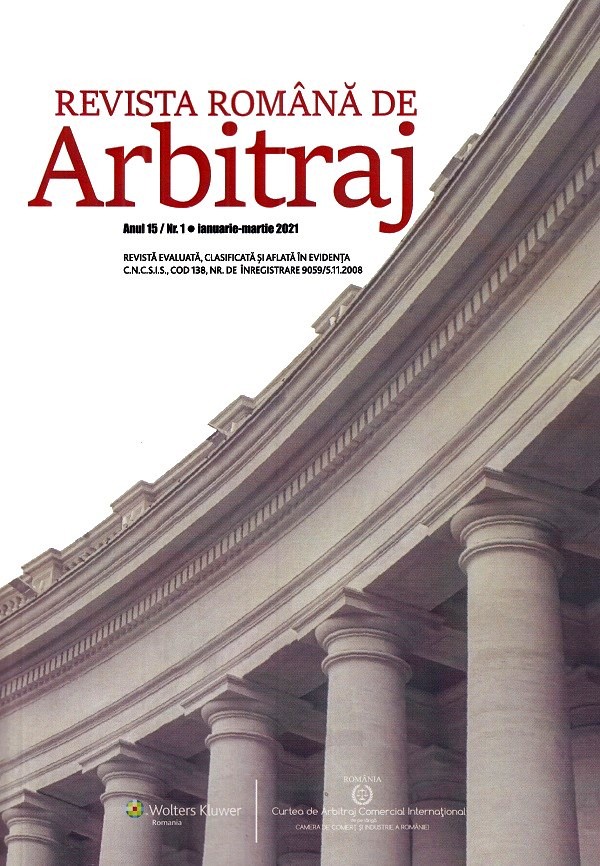 Revista romana de arbitraj. Nr.1 ianuarie-martie 2021