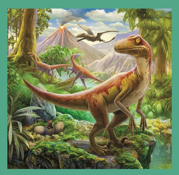 Puzzle 3 in 1. Lumea extraordinara a dinozaurilor