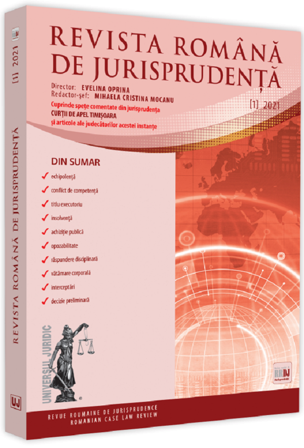 Revista romana de jurisprudenta nr.1/2021
