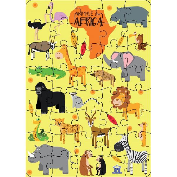 Animale din Africa. Puzzle