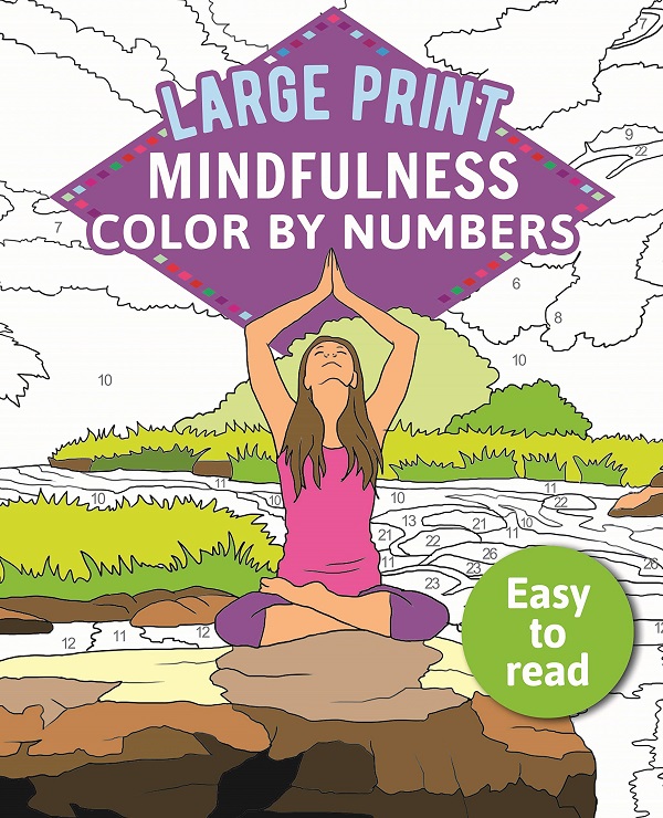 Mindfulness Color-By-Numbers Large Print