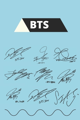 BTS Autograph Printed Notebook: BTS Lined Notebook with 100 Page & Size 6x9 Inch For BTS Fan or ARMY BTS - Delower Notebook