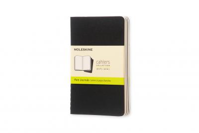 Moleskine Cahier Journal (Set of 3), Pocket, Plain, Black, Soft Cover (3.5 X 5.5): Set of 3 Plain Journals - Moleskine