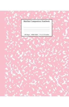 Marbled Composition Notebook: Pink Marble Wide Ruled Paper Subject Book - Young Dreamers Press